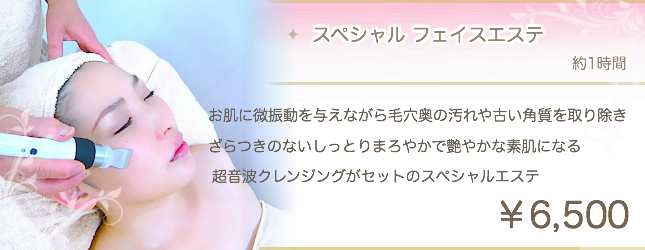 エステサロン 堺市 大阪 フェイスエステ 超音波クレンジング エクスフォリエーター